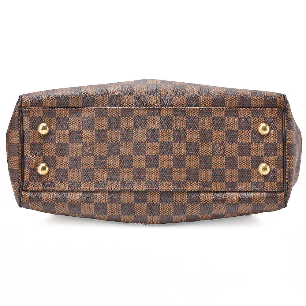 LOUIS VUITTON Louis Vuitton Damier Trevy PM Handbag N51997 Damier Ebene Brown Gold-Tone Hardware, Pre-Owned