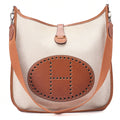HERMES Hermes Evelyn GM 1-En Shoulder Bag Toile x Balenia Brown Silver-Tone Hardware, Pre-Owned