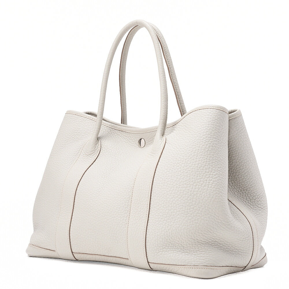 HERMES Hermes Garden Party PM Tote Bag Negonda Pearl Gray Silver-Tone Hardware, Pre-Owned