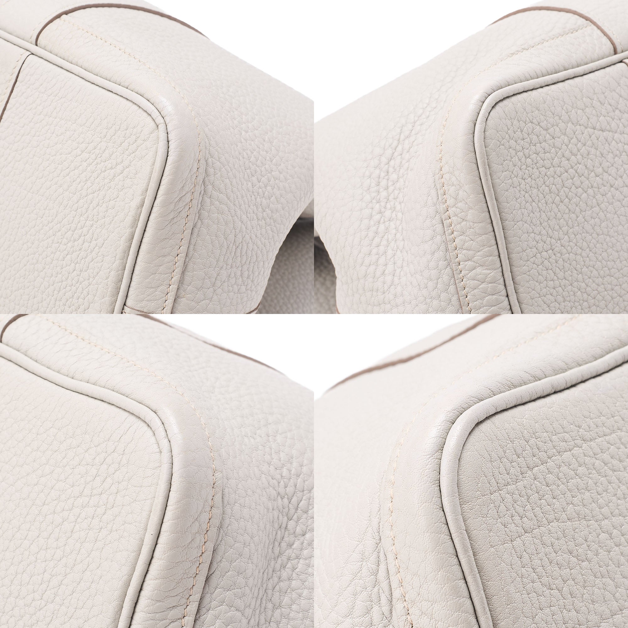 HERMES Hermes Garden Party PM Tote Bag Negonda Pearl Gray Silver-Tone Hardware, Pre-Owned
