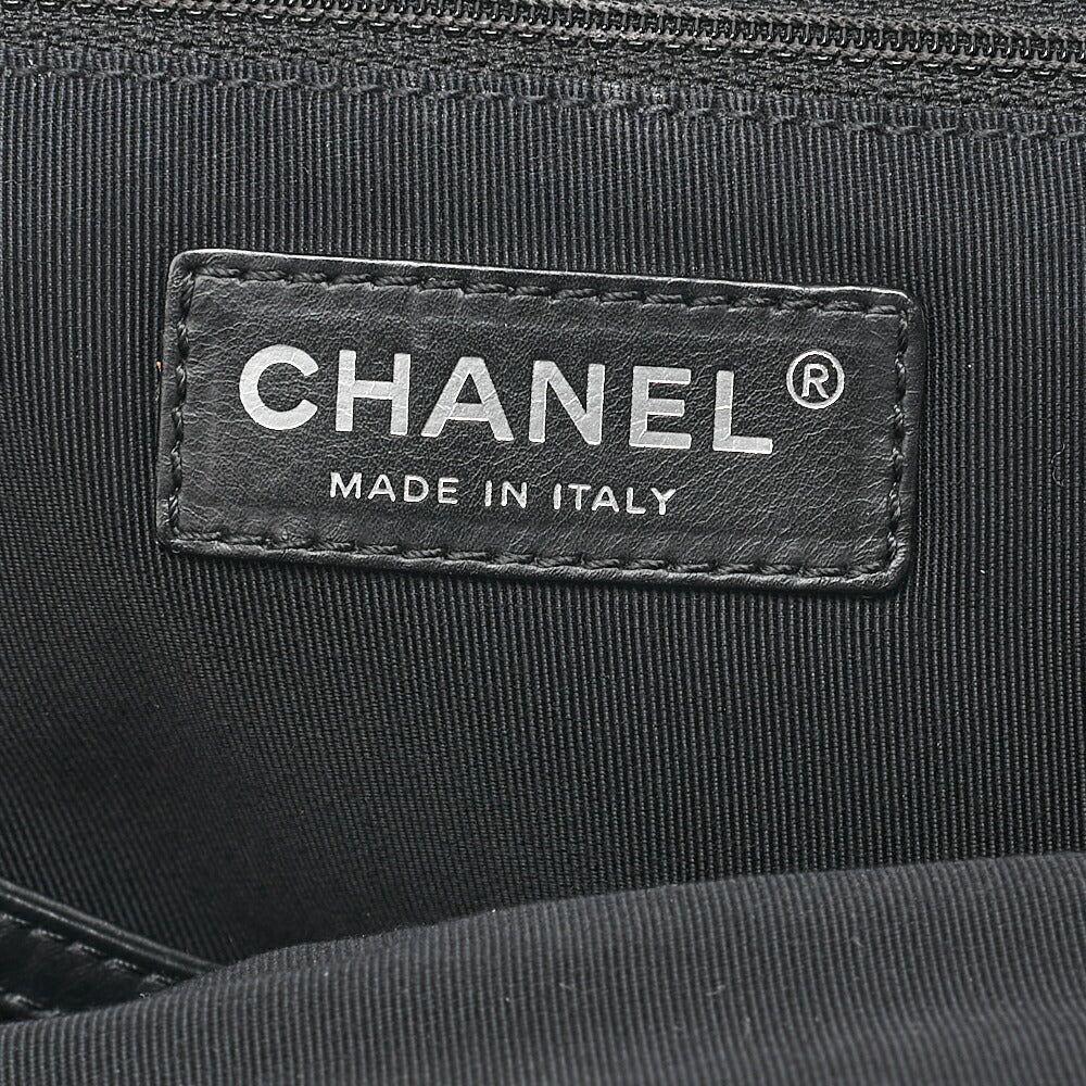 CHANEL Chanel Clase Matelasse Chain Bag Sparkle Leather Gray Silver-Tone Hardware, Pre-Owned