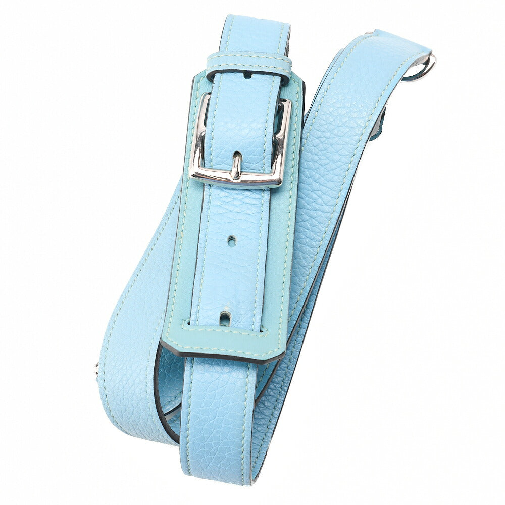 HERMES Hermes Gypsy ?re 28 Shoulder Bag Taurillon Clemence x Swift Blue Atoll Silver-Tone Hardware, Pre-Owned