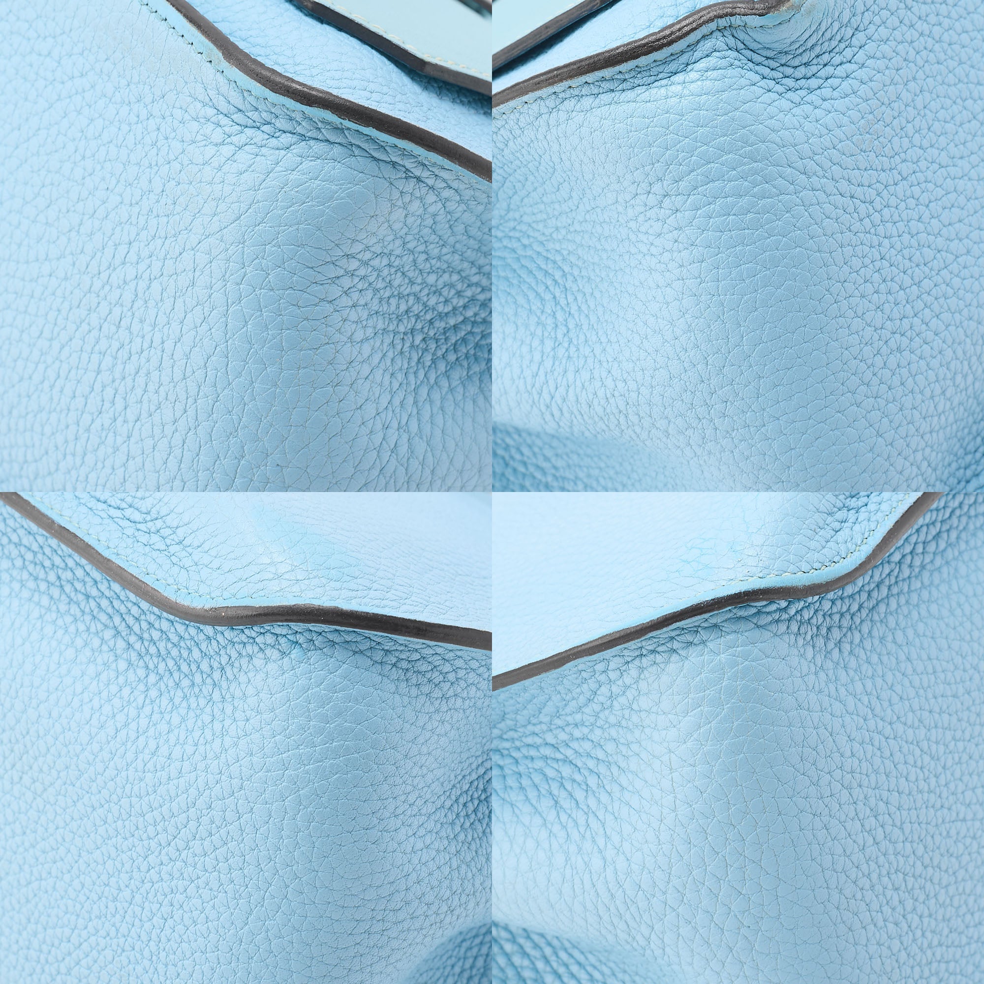 HERMES Hermes Gypsy ?re 28 Shoulder Bag Taurillon Clemence x Swift Blue Atoll Silver-Tone Hardware, Pre-Owned