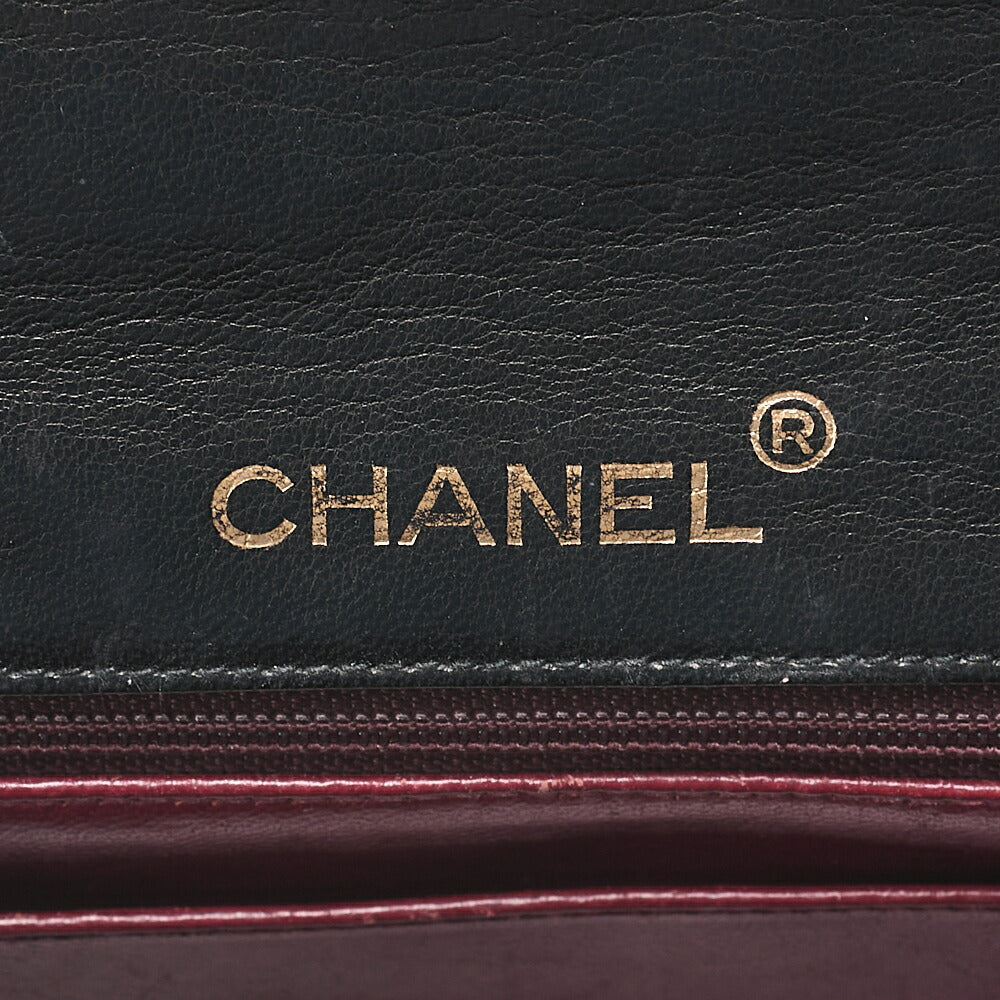 CHANEL Chain Shoulder Bag Mini Matelasse 18cm Turn Lock Lambskin Black Gold -Tone Hardware, Pre-Owned