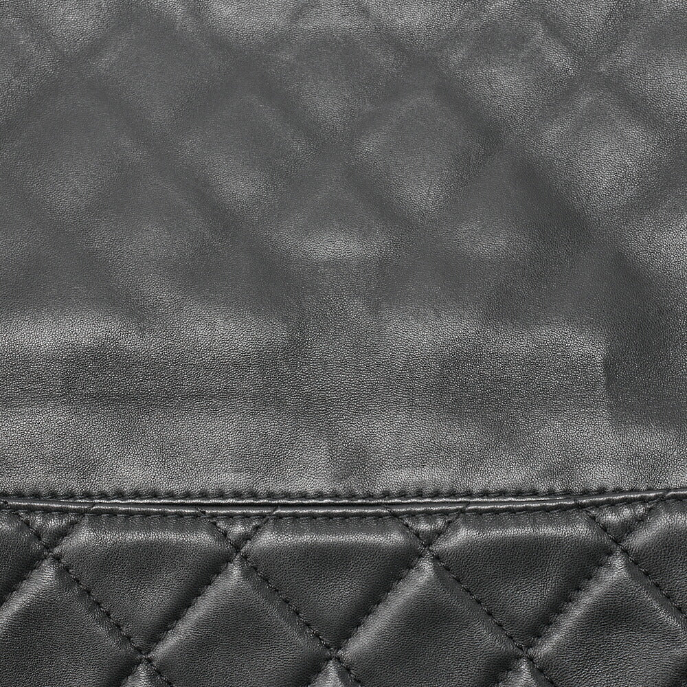 CHANEL Lambskin Matelasse 2.55 Lock Clutch Bag Silver-Tone Hardware, Pre-Owned