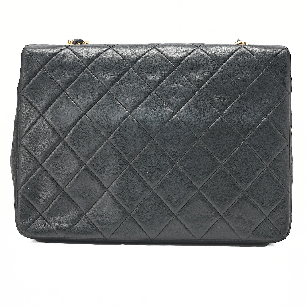 CHANEL Chain Shoulder Bag Minimat Telass? 20cm Lambskin Black Gold-Tone Hardware, Pre-Owned