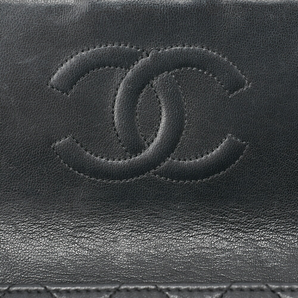 CHANEL Chain Shoulder Bag Minimat Telass? 20cm Lambskin Black Gold-Tone Hardware, Pre-Owned