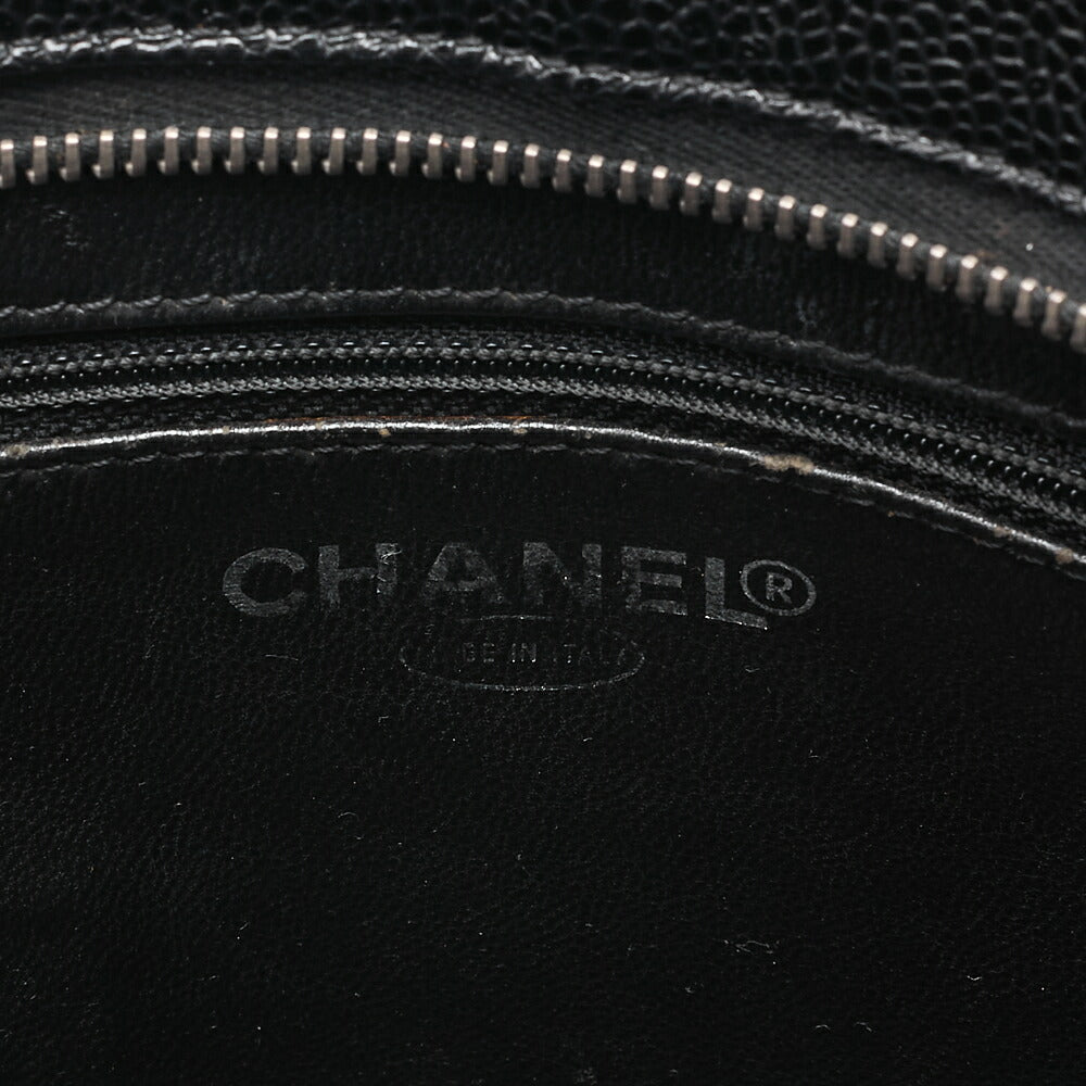 CHANEL Matelasse Reissue Tote Caviar Skin Black Silver-Tone Hardware, Pre-Owned