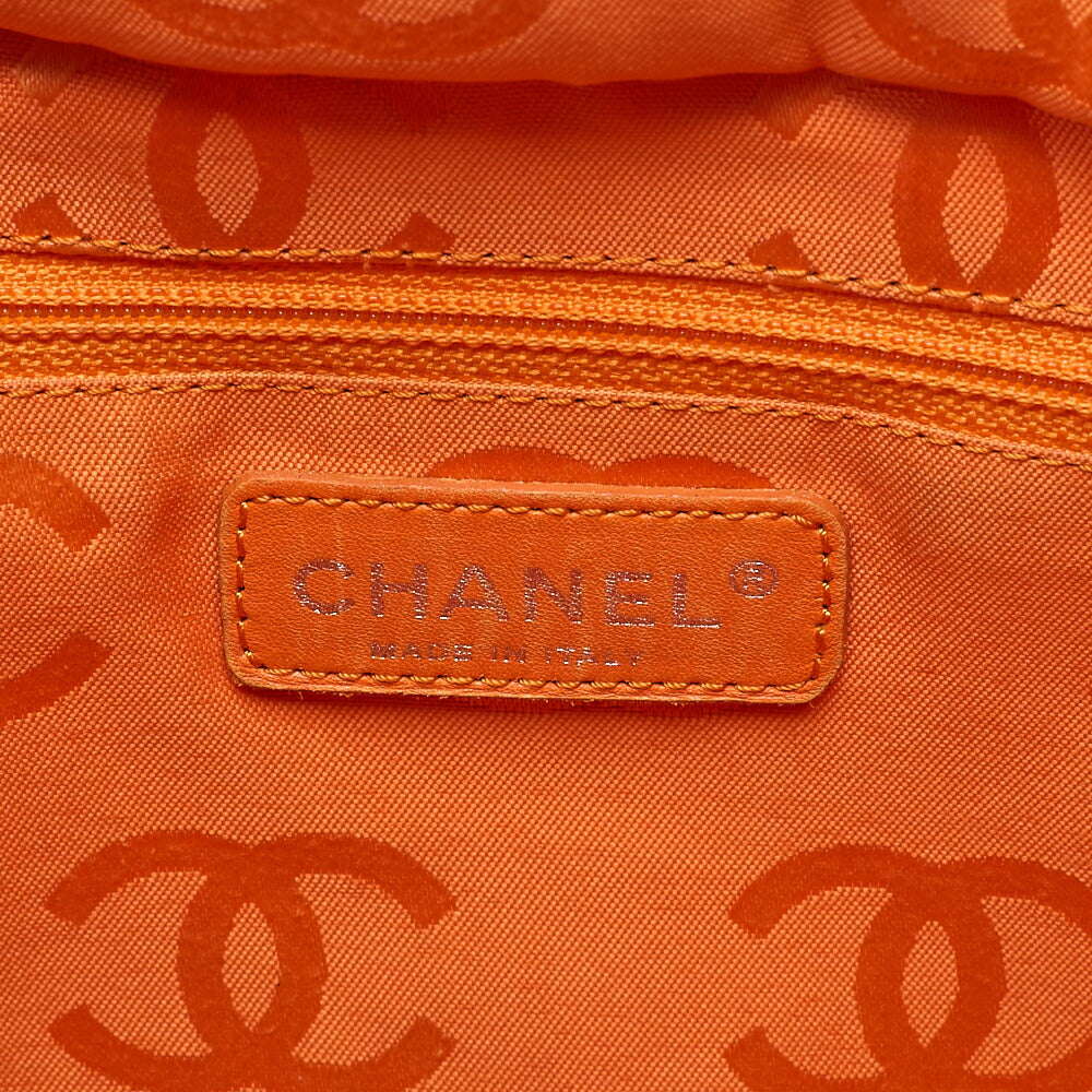 CHANEL Cambonline Calf Leather x Enamel Large Tote Bag Brown x Black Silver-Tone Hardware, Pre-Owned
