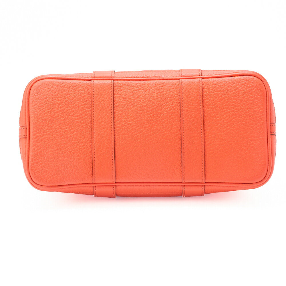 Hermes Hermes Garden Party TPM Negonda Tote Bag Orange Poppy Silver-Tone Hardware, Pre-Owned