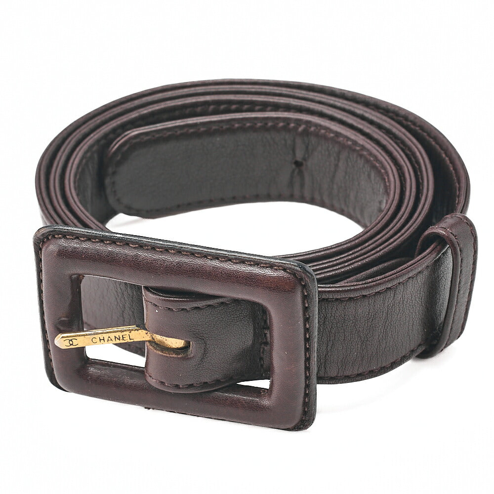 CHANEL Lambskin Matelasse Turnlock Waist Pouch Dark Brown Gold-Tone Hardware, Pre-Owned