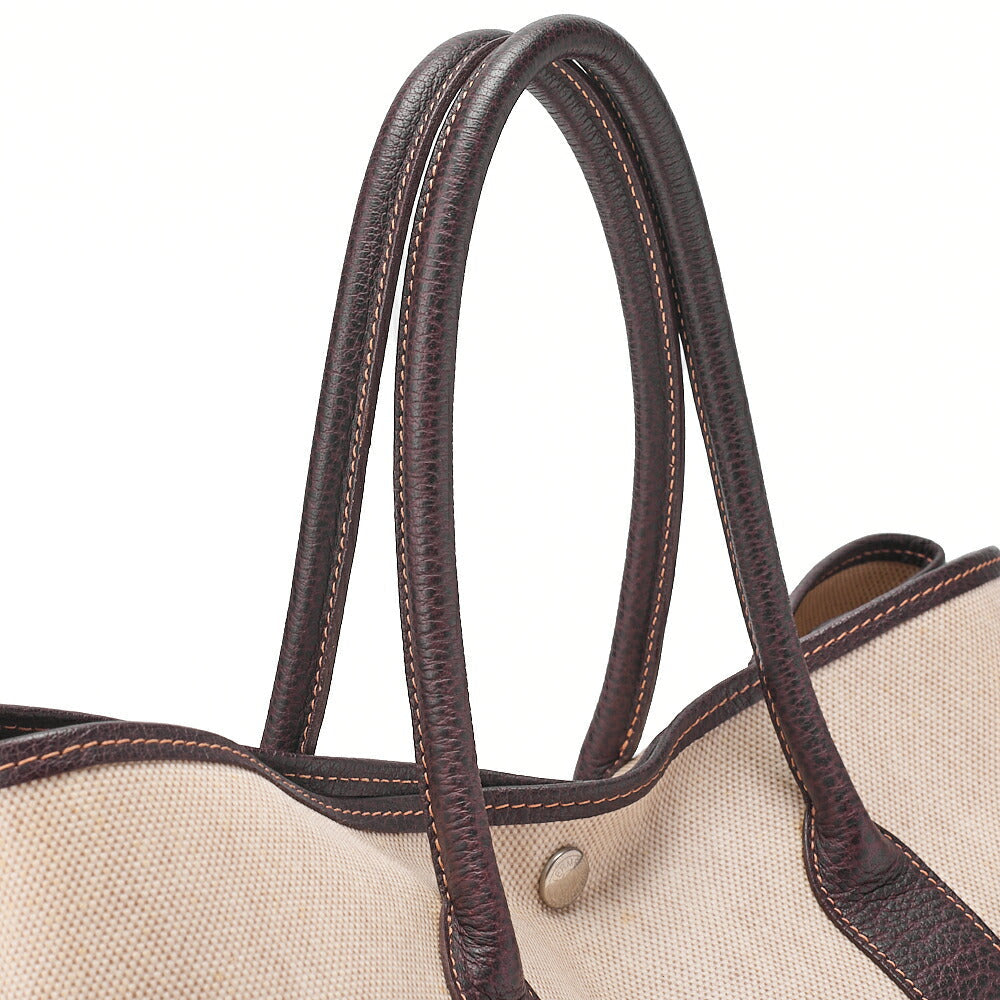 Hermes Hermes Garden Party PM Toile Officer Brown Silver-Tone Hardware, Pre-Owned