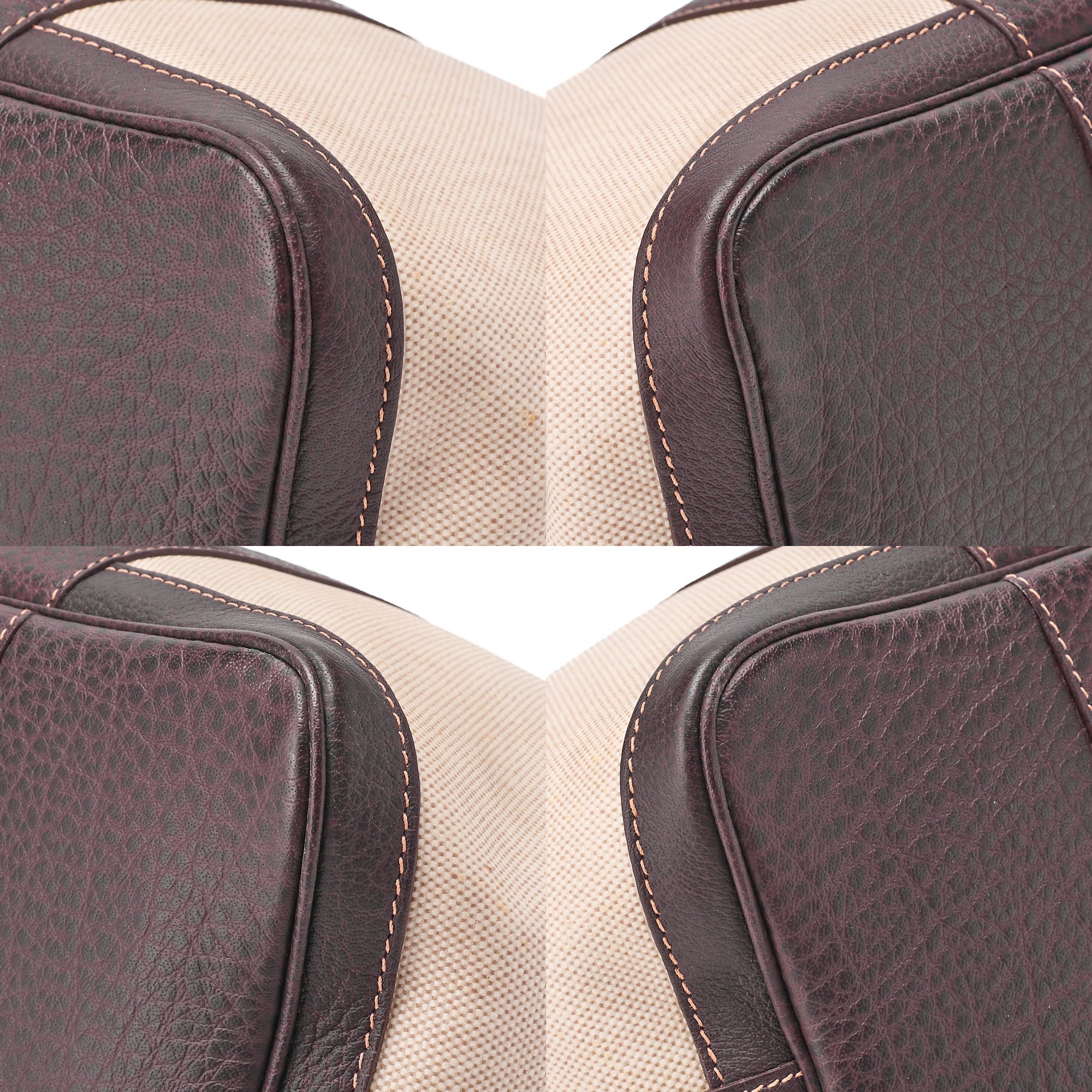 Hermes Hermes Garden Party PM Toile Officer Brown Silver-Tone Hardware, Pre-Owned