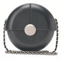 CHANEL Coco Mark Evening in the Air Chain Shoulder Lambskin Black Silver-Tone Hardware, Pre-Owned