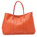 HERMES Herm?s Garden Patty PM Negonda Tote Bag Orange Poppy Silver-Tone Hardware, Pre-Owned