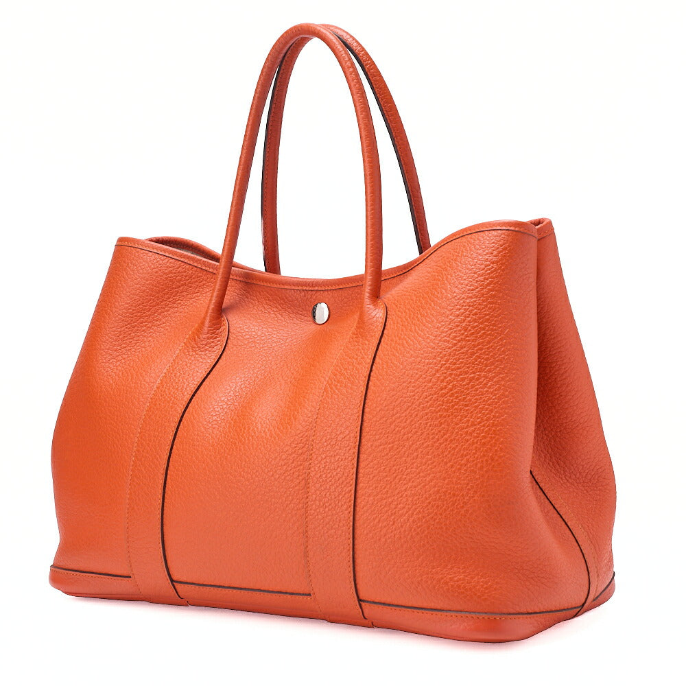 HERMES Herm?s Garden Patty PM Negonda Tote Bag Orange Poppy Silver-Tone Hardware, Pre-Owned