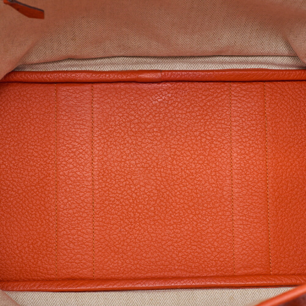 HERMES Herm?s Garden Patty PM Negonda Tote Bag Orange Poppy Silver-Tone Hardware, Pre-Owned