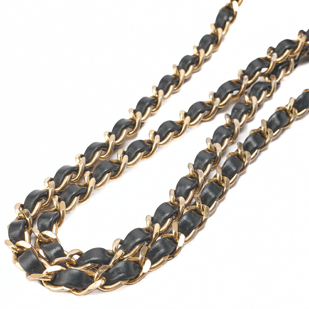 CHANEL Lambskin Matelasse Bicolore Drawstring Style Chain Shoulder Black Gold-Tone Hardware, Pre-Owned