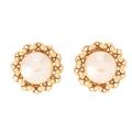 CHANEL Pearl Earrings GP x Faux Pearl Gold (Gold Plating) Gold-Tone Hardware, Pre-Owned