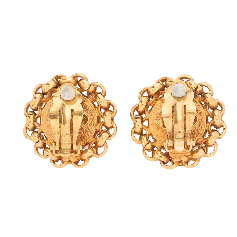 CHANEL Pearl Earrings GP x Faux Pearl Gold (Gold Plating) Gold-Tone Hardware, Pre-Owned