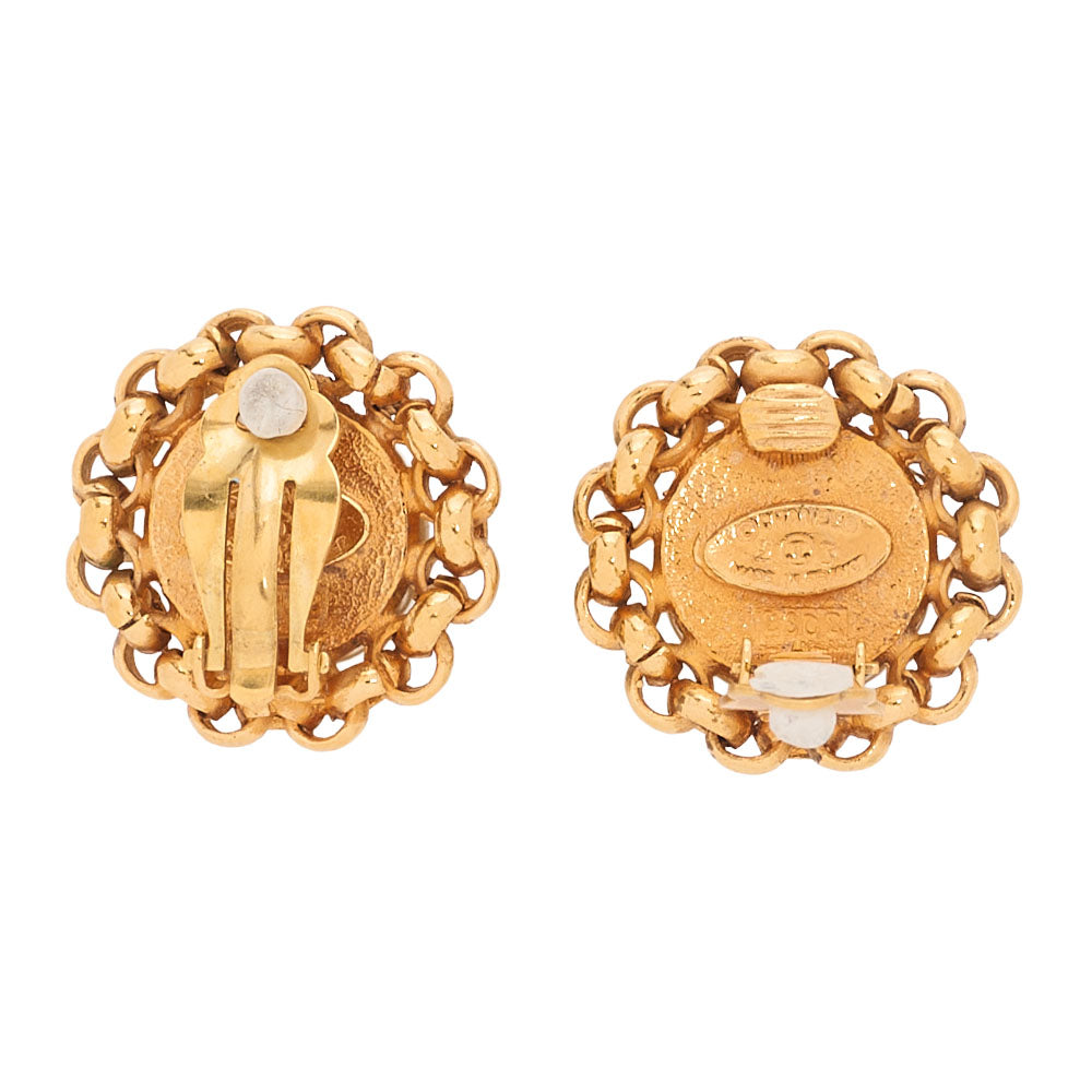 CHANEL Pearl Earrings GP x Faux Pearl Gold (Gold Plating) Gold-Tone Hardware, Pre-Owned