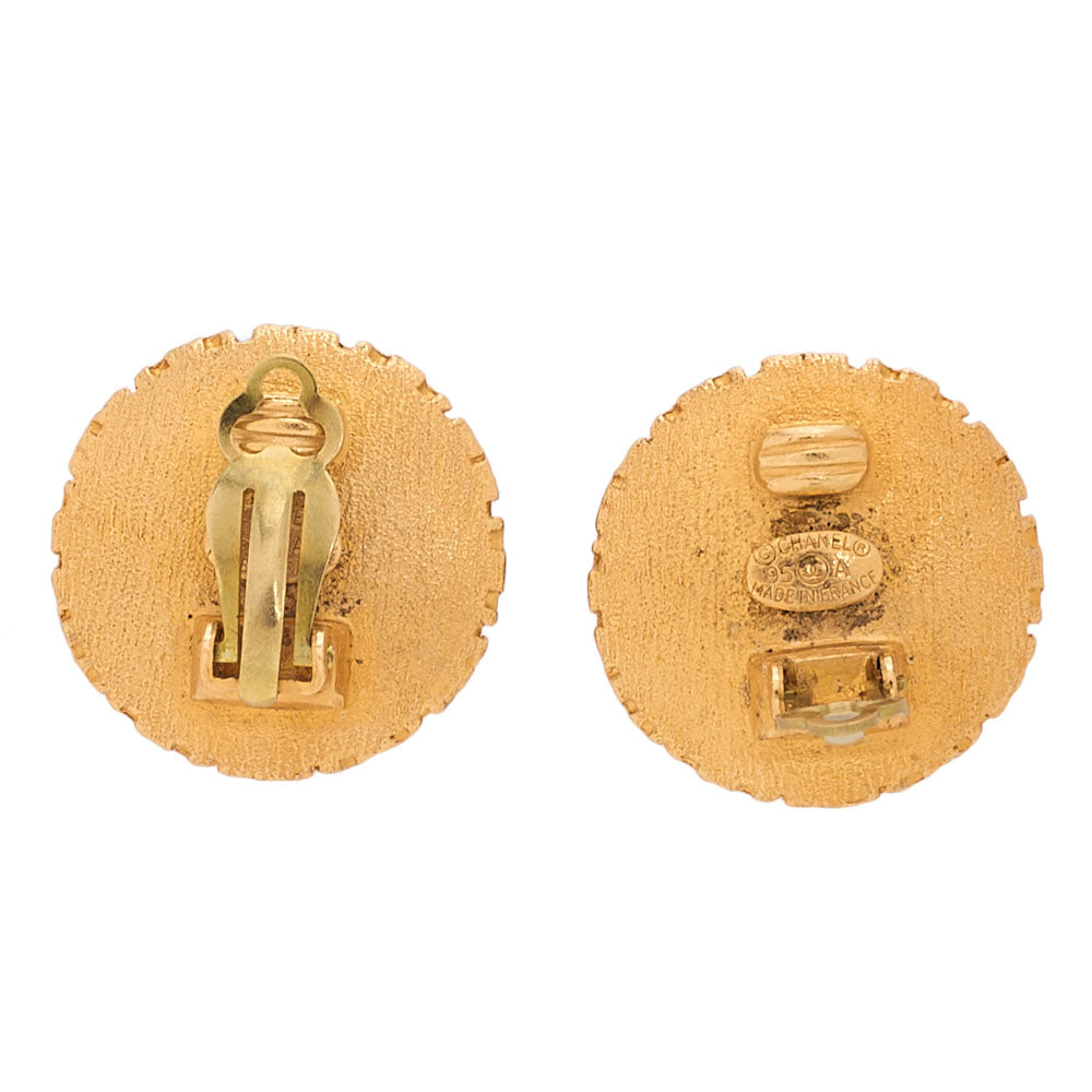 CHANEL Coco Mark 95A Earrings GP Gold (Gold Plated)Gold-Tone Hardware, Pre-Owned