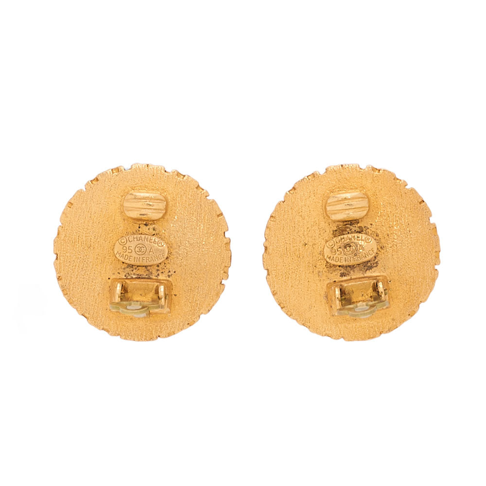 CHANEL Coco Mark 95A Earrings GP Gold (Gold Plated)Gold-Tone Hardware, Pre-Owned