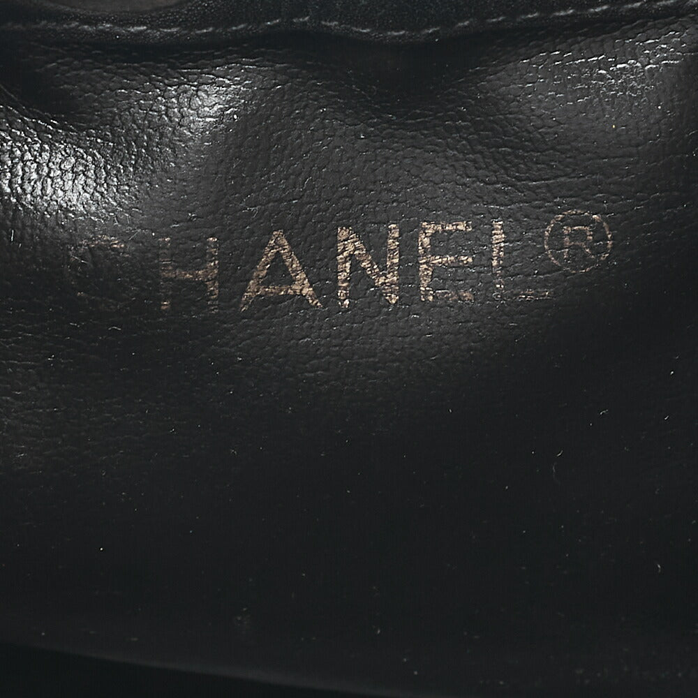 CHANEL Lambskin Matelasse Bicolole Drawstring Chain Shoulder Black Gold-Tone Hardware, Pre-Owned