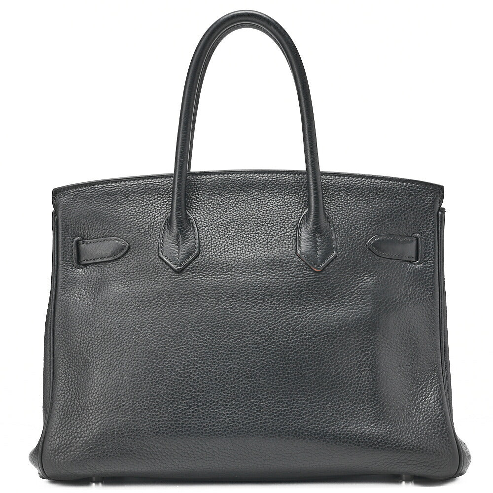 HERMES Birkin 30 Handbag Taryon Black Silver-Tone Hardware, Pre-Owned