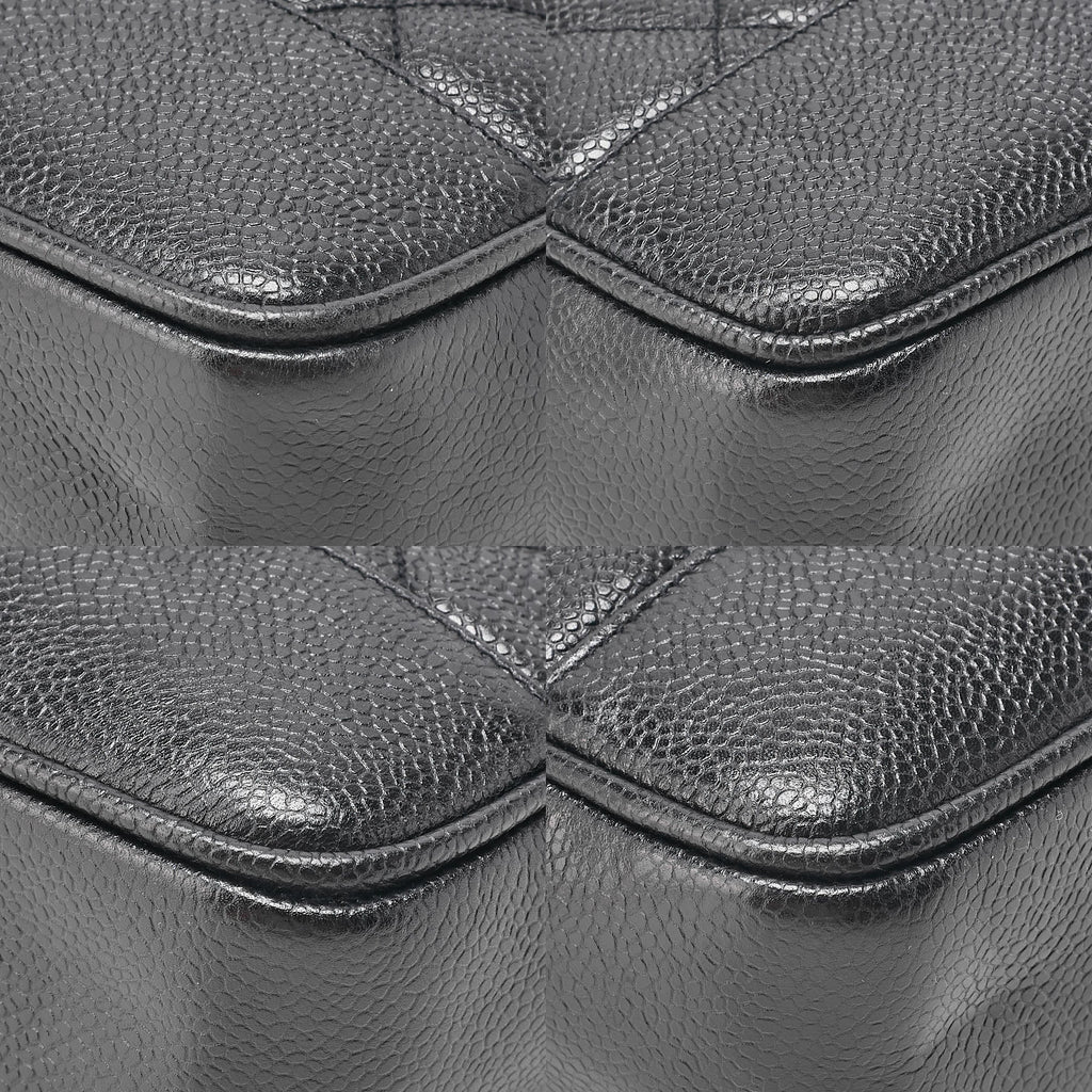 CHANEL Matelasse Chain Shoulder with Ball Charm Caviar Skin Black Gold-Tone Hardware, Pre-Owned