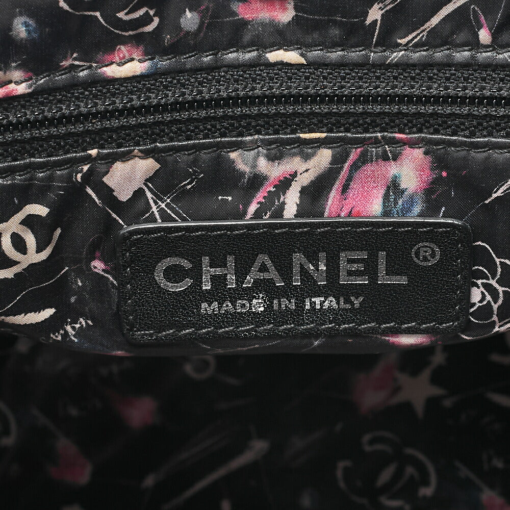 CHANEL Calfskin Matelasse Chain Backpack Metal Gray Silver-Tone Hardware, Pre-Owned