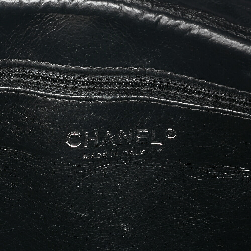 CHANEL Vintage Calf Matelasse 2.55 Turn Lock Chain Shoulder Black-Tone Hardware, Pre-Owned