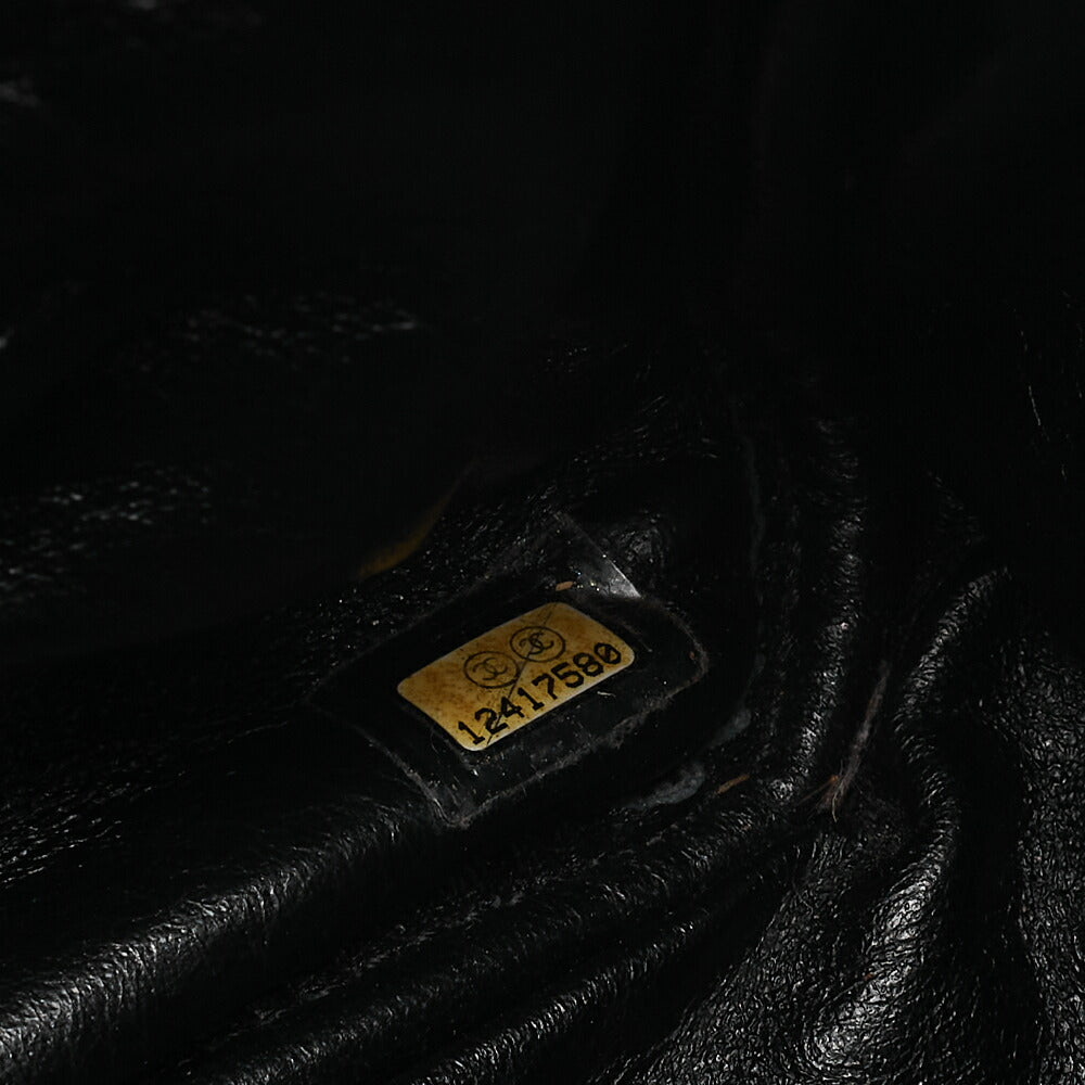 CHANEL Vintage Calf Matelasse 2.55 Turn Lock Chain Shoulder Black-Tone Hardware, Pre-Owned