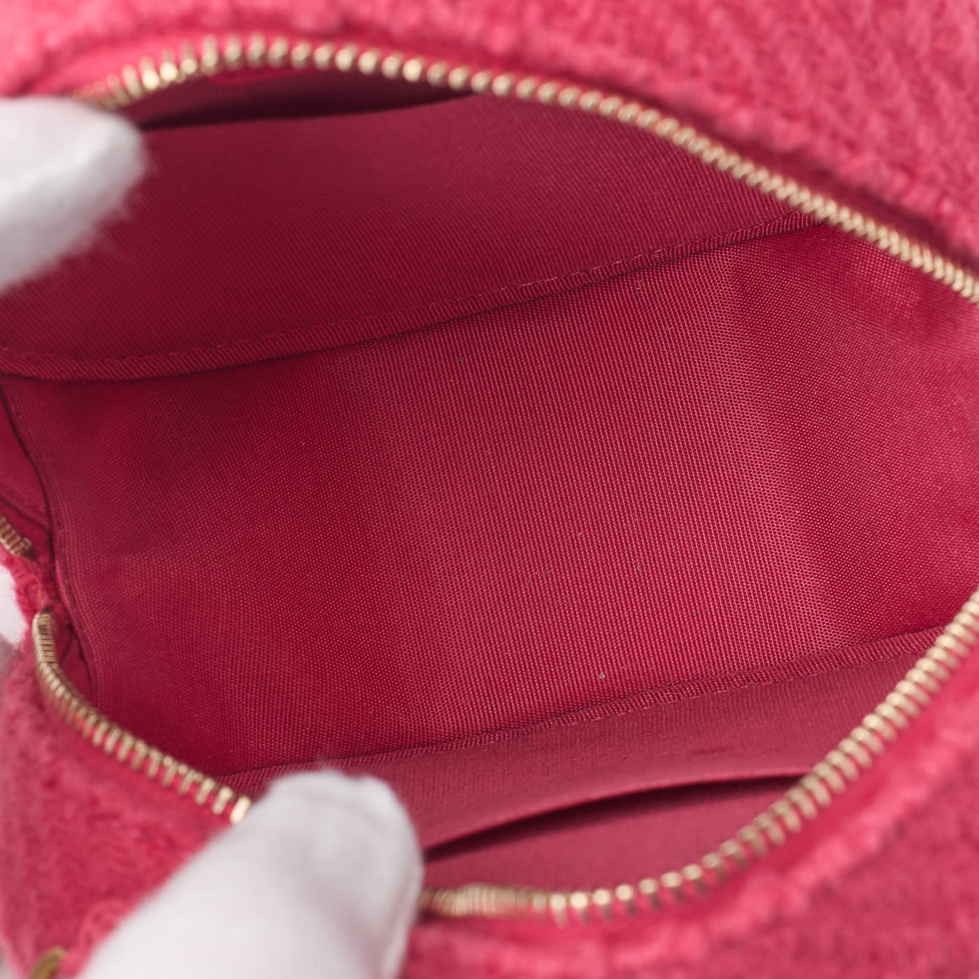 CHANEL 19 Matelasse Chain Shoulder Tote Bag Tweed Pink Gold-Tone Hardware Pre-Owned