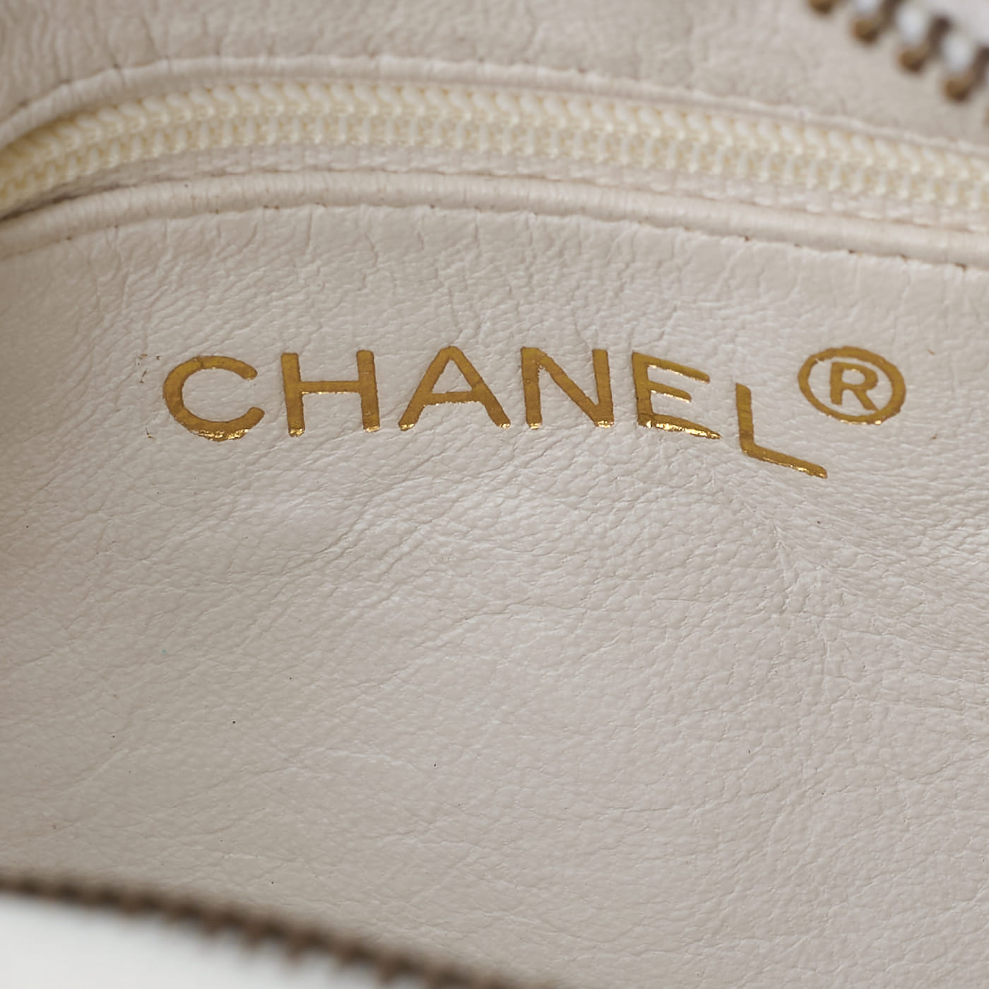 CHANEL Shoulder Bag Mini Matelasse Coco Mark With Fringe Bijou Chain Lambskin White Gold-Tone Hardware Pre-Owned