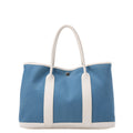 HERMES Garden Party PM Tote Bag to Negonda Turquoise Silver-Tone Hardware, Pre-Owned