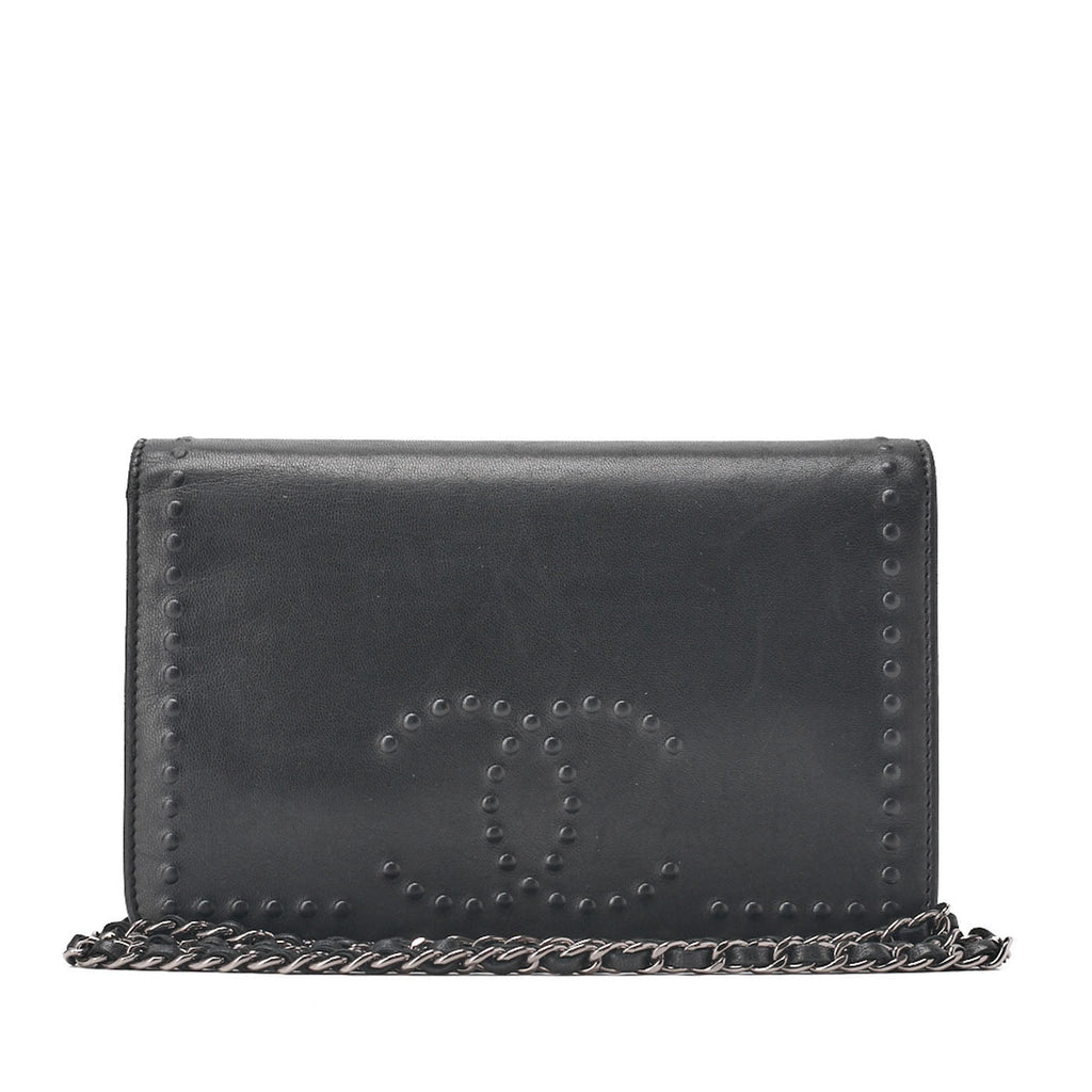 CHANEL Cocomark Chain Wallet Caviar Skin Gold-Tone Hardware, Pre-Owned