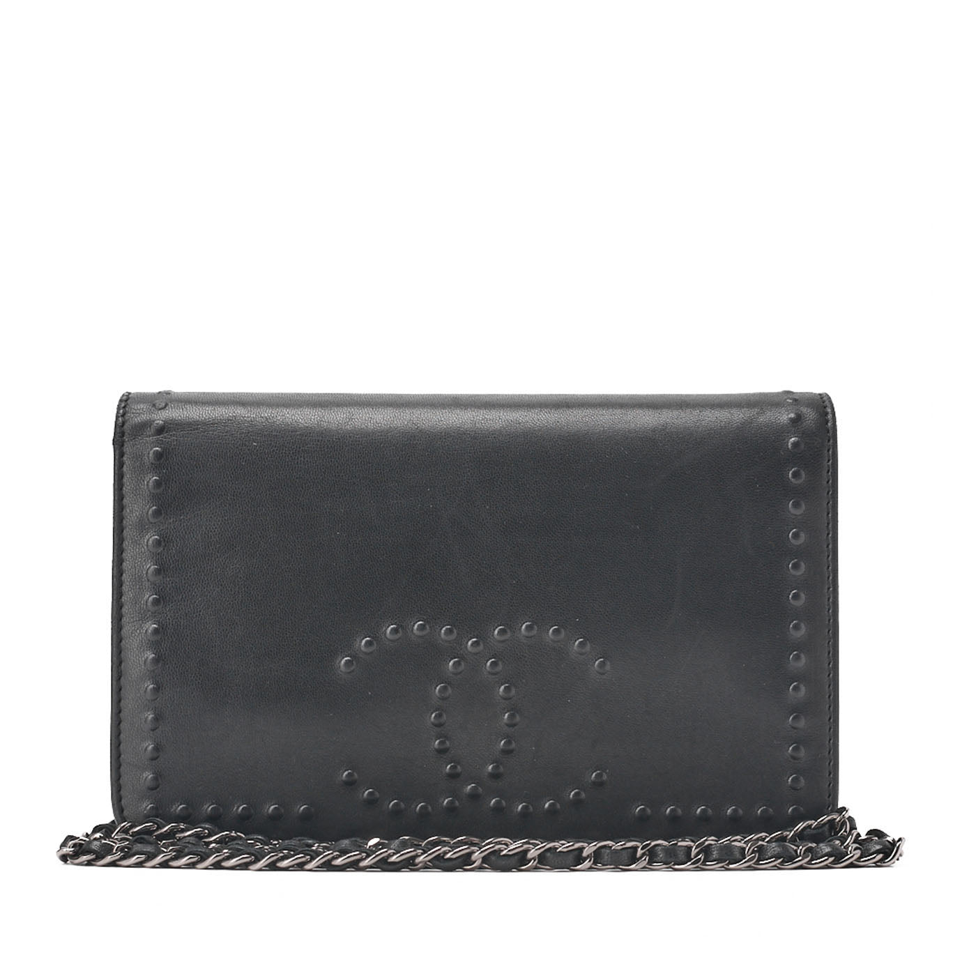 CHANEL Cocomark Chain Wallet Caviar Skin Gold-Tone Hardware, Pre-Owned
