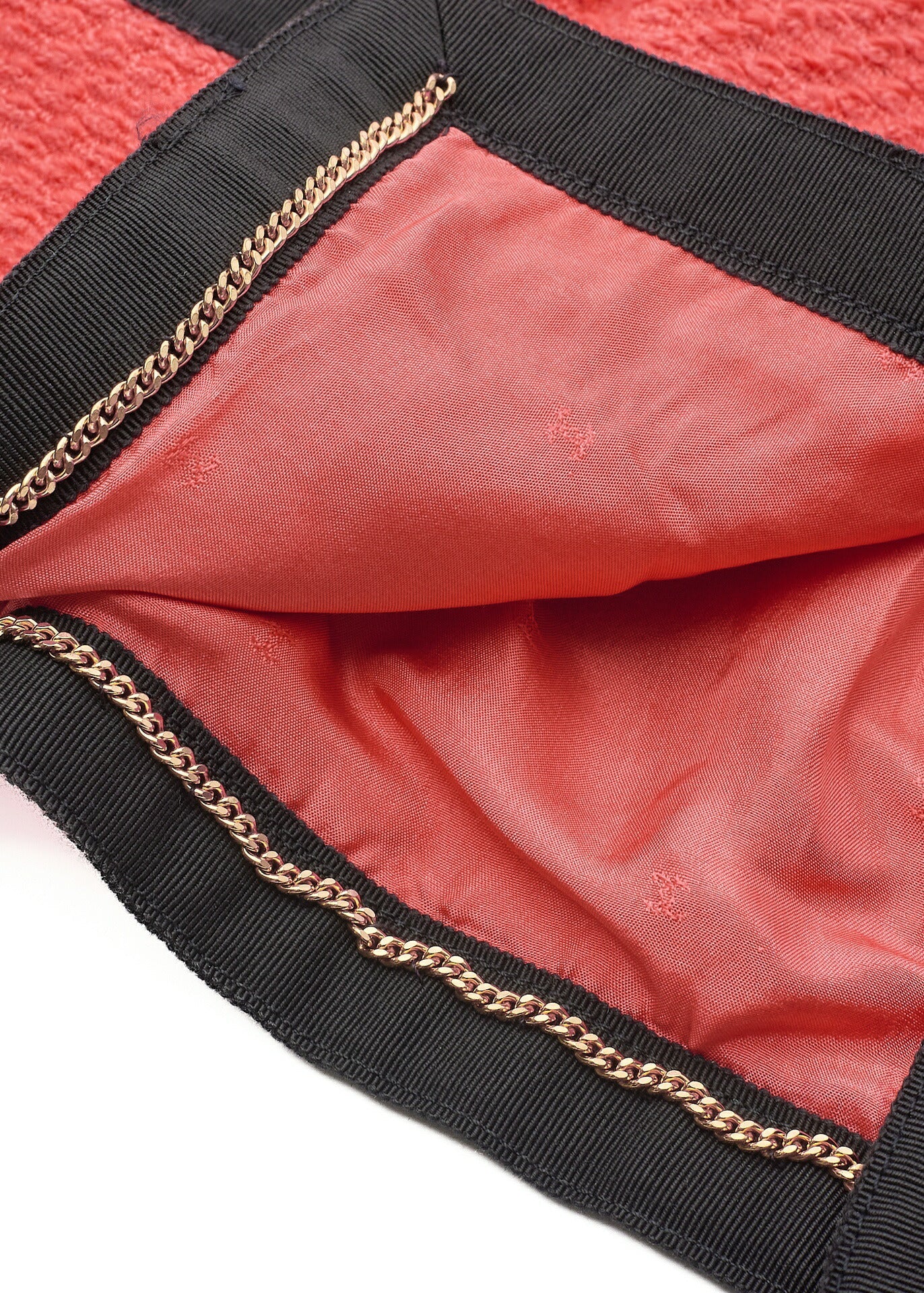 CHANEL Jacket Coat, Coco Button, Long Sleeve, Wool Blend, Red, Gold-Tone Hardware, Pre-Owned
