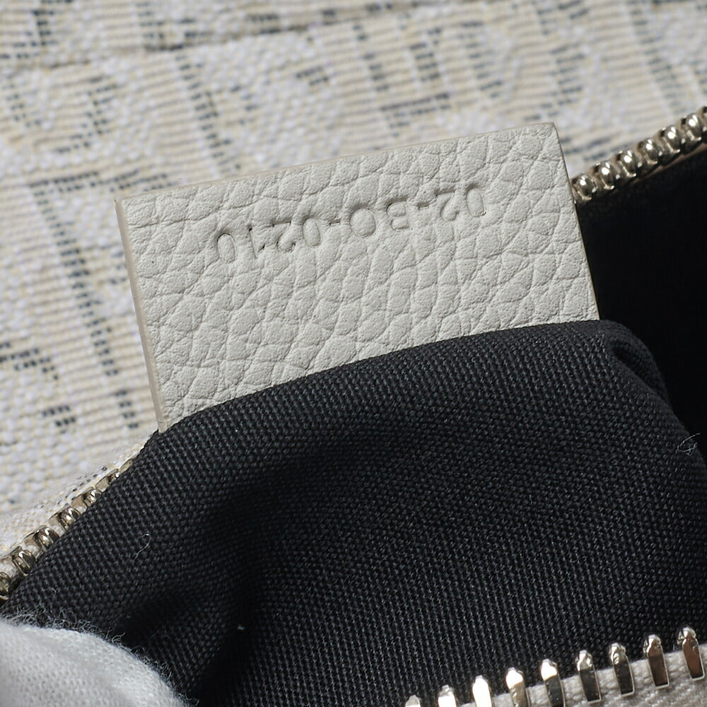 Dior Jacquard Trotter Saddle Bag Canvas White Silver-Tone Hardware, Pre-Owned