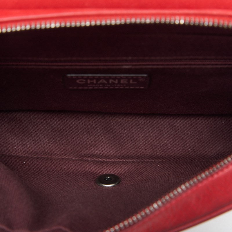 CHANEL Mini Shoulder Bag, Matelasse Turn Lock Chain Shoulder, Vintage Calf, Black, Silver-Tone Hardware, Pre-Owned