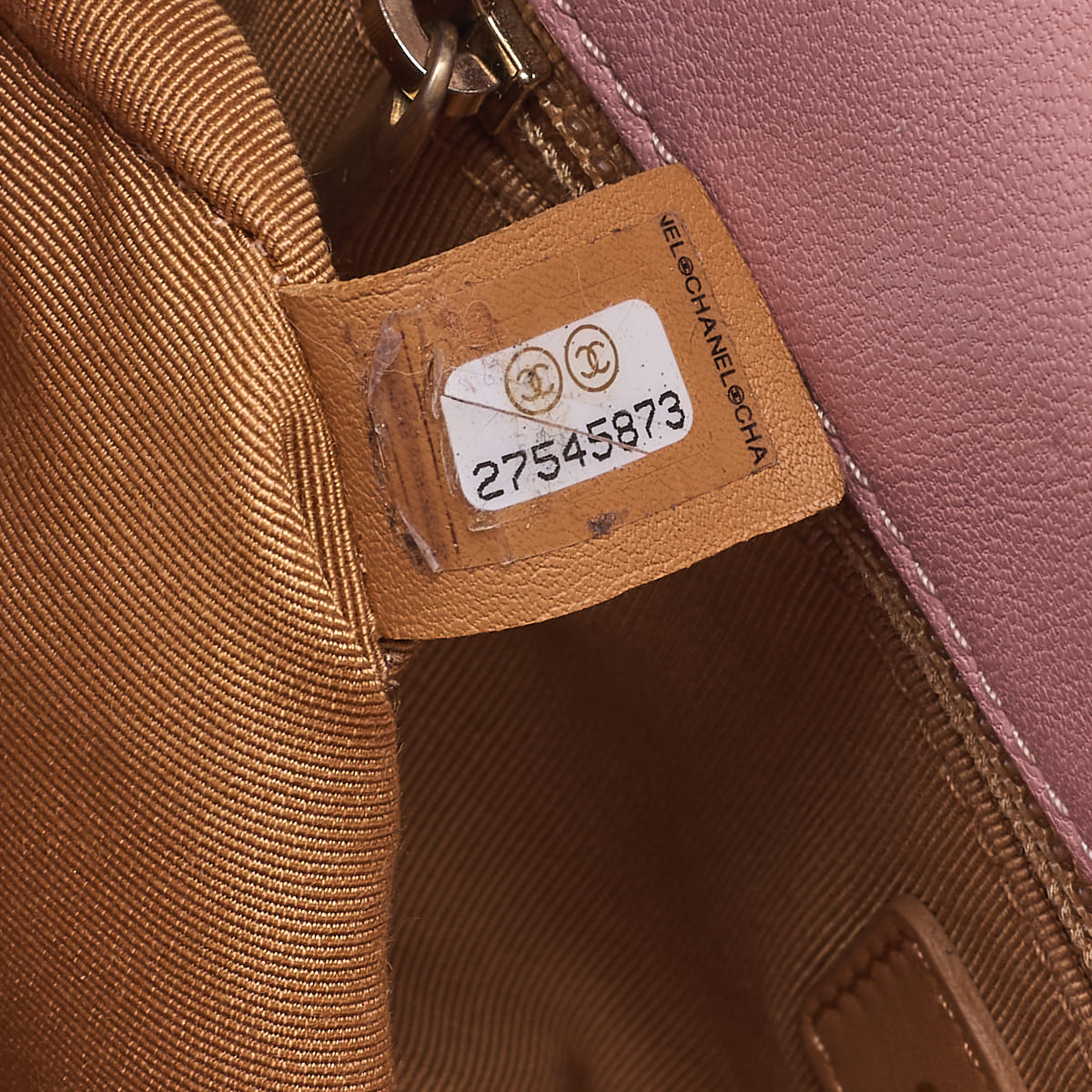 CHANEL Mini Shoulder Bag Matelasse Round Flap Chain Shoulder Lambskin Pink Gold-Tone Hardware Pre-Owned