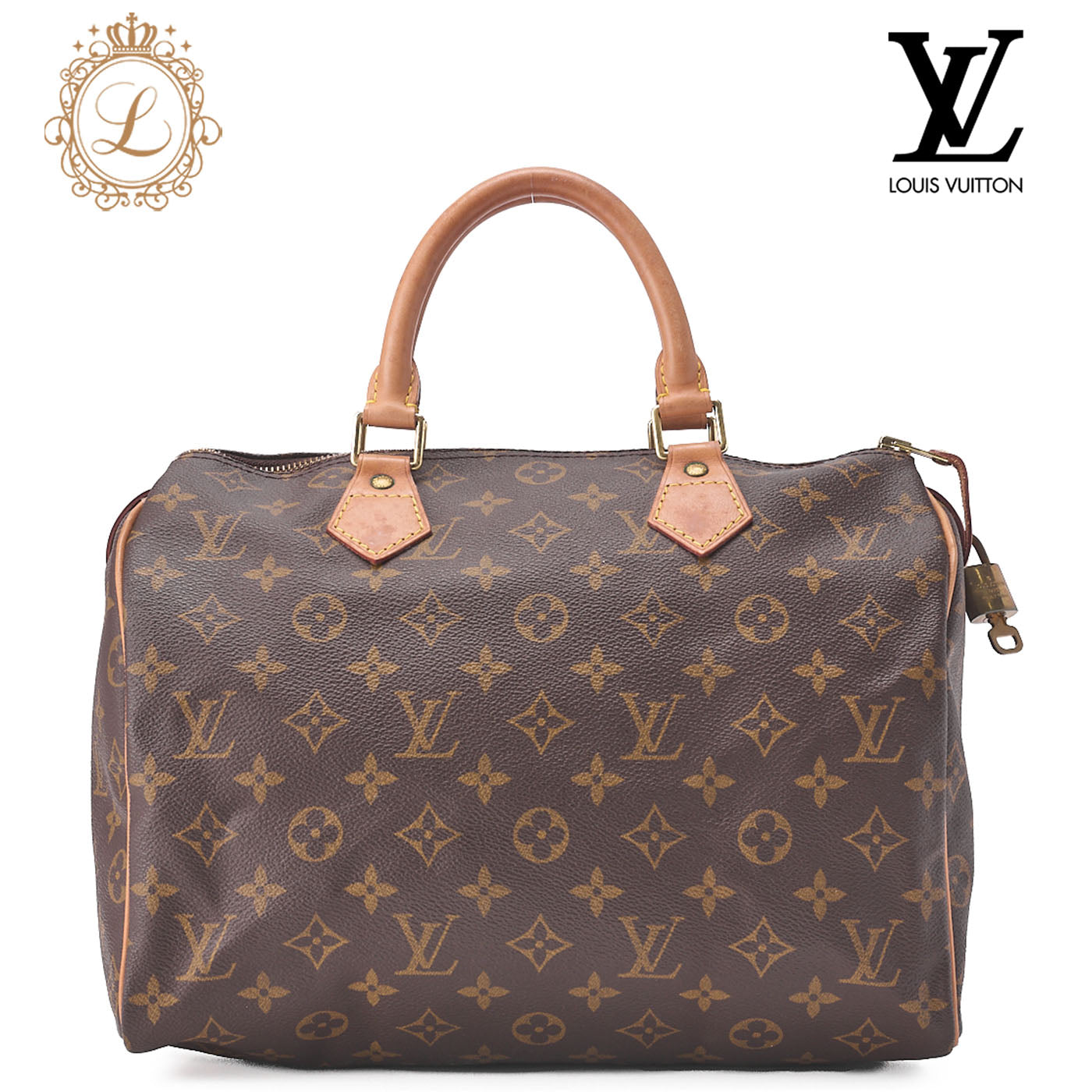 Louis Vuitton Monogram Speedy 30 Handbag M41526 Brown / Pre-owned