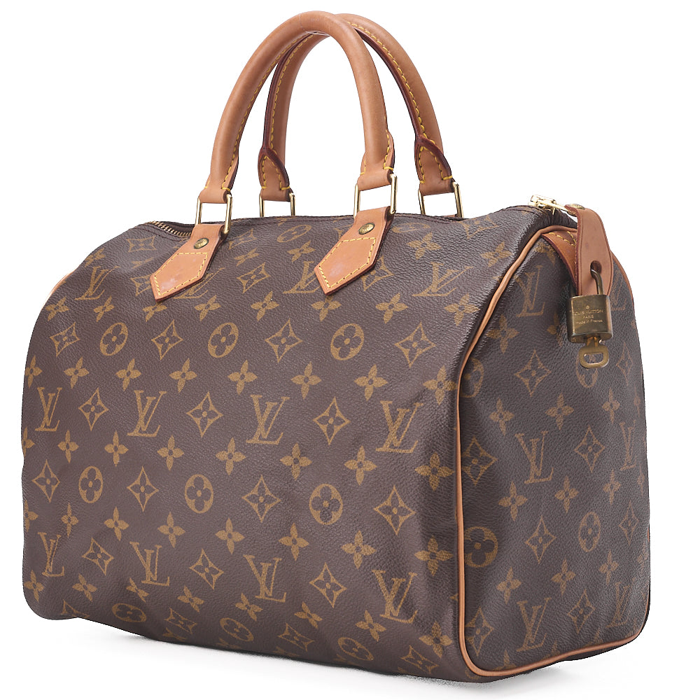 Louis Vuitton Monogram Speedy 30 Handbag M41526 Brown / Pre-owned