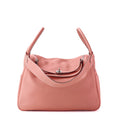 HERMES Lindy 34 Shoulder Bag, Tryon Clemence, Crevette, Silver-Tone Hardware, Pre-Owned