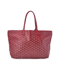GOYARD Saint Louis PM Tote Bag, Coated Canvas, Red, Silver-Tone Hardware, Pre-Owned