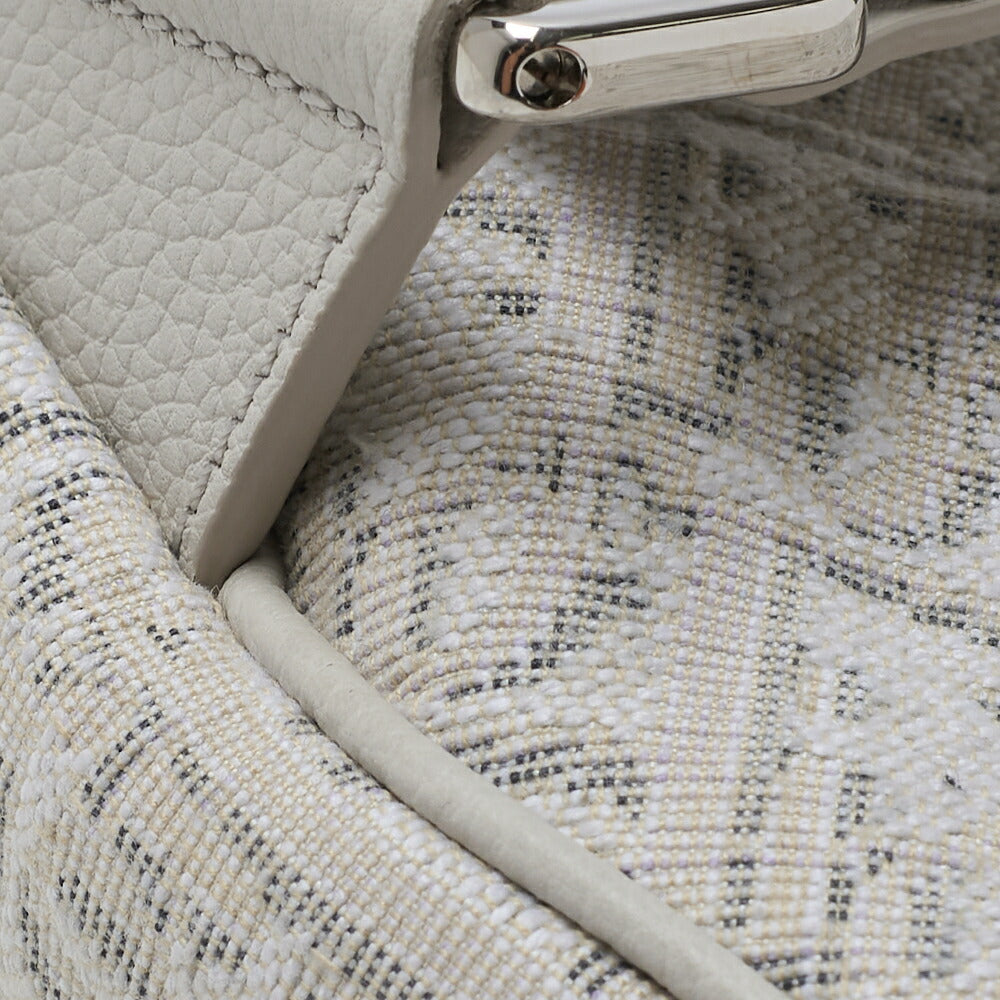Dior Jacquard Trotter Saddle Bag Canvas White Silver-Tone Hardware, Pre-Owned