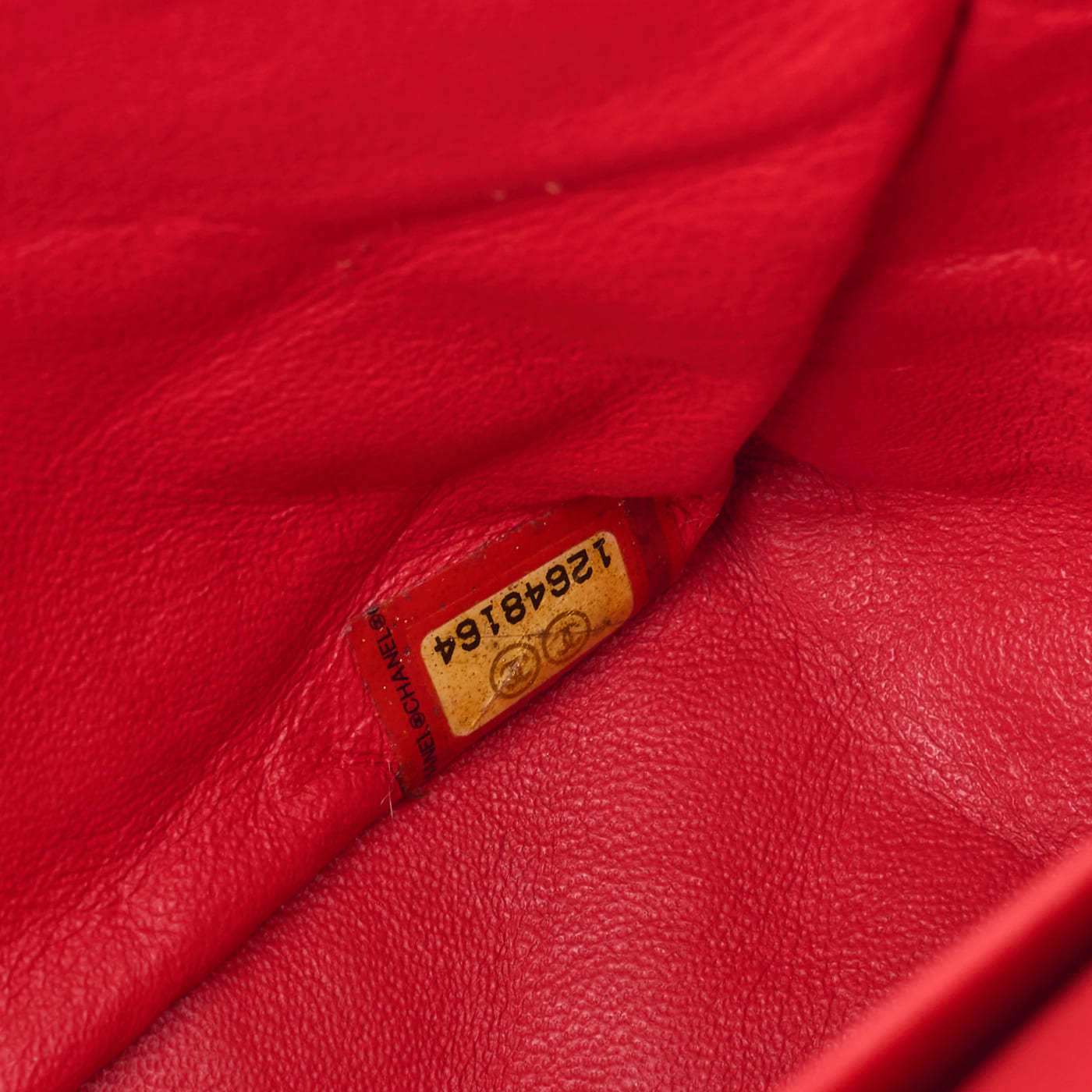 CHANEL Shoulder Bag Matelasse Turn Lock Double Flap Lambskin Red Gold-Tone Hardware Pre-Owned