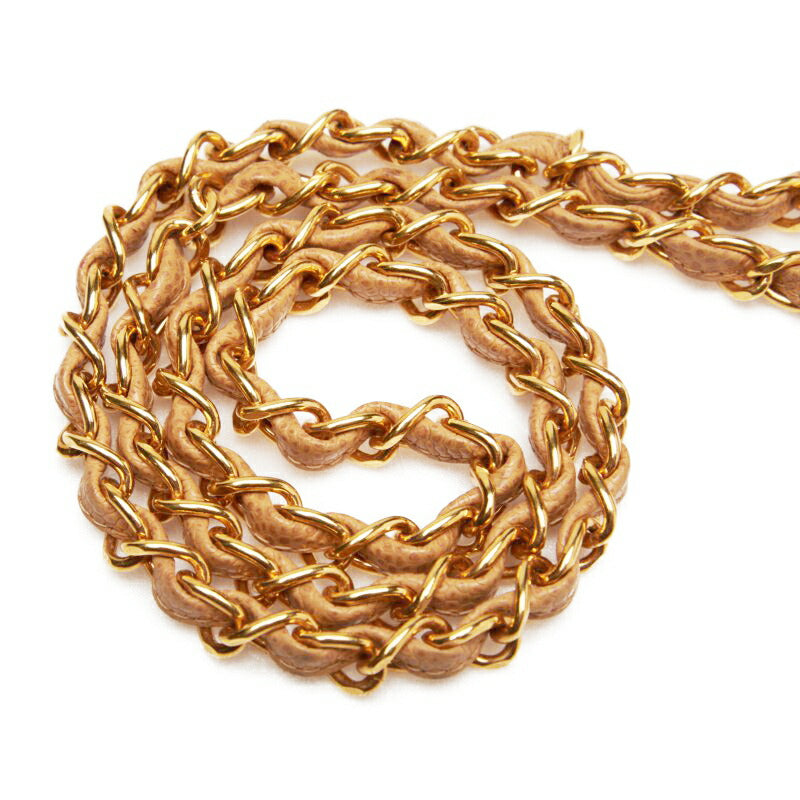 CHANEL Shoulder Bag Matelasse Diana Flap Chain Shoulder Caviar Skin Beige Gold-Tone Hardware Pre-Owned