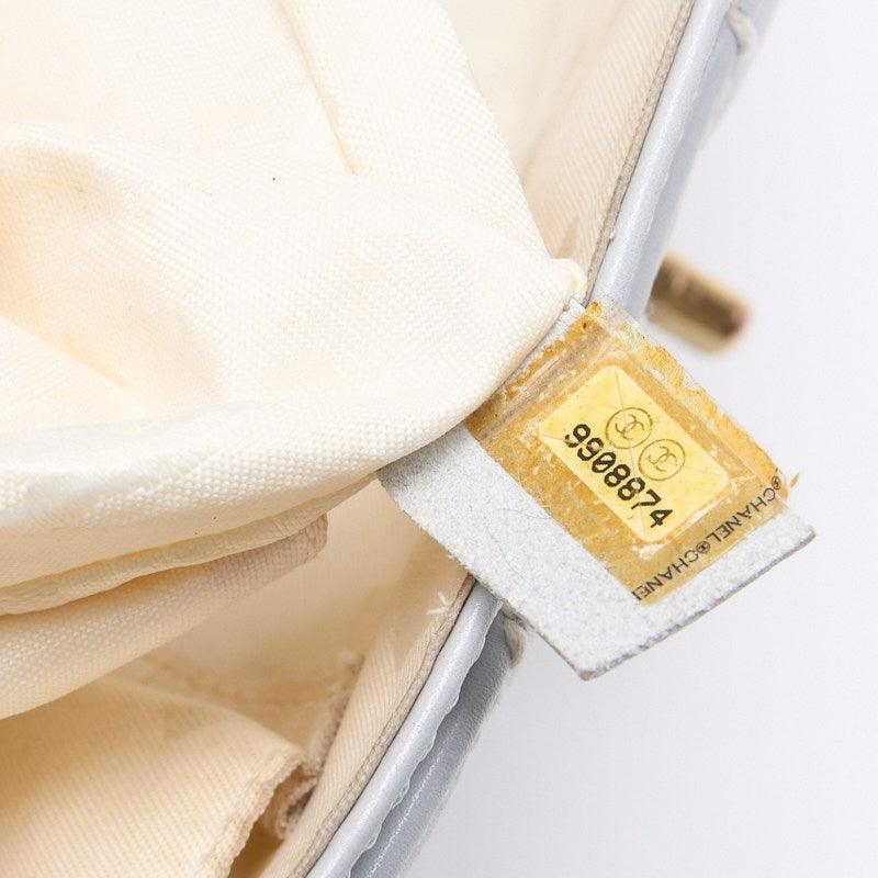 CHANEL Shoulder Bag Mini Matelasse Lambskin Light Blue Gold-Tone Hardware Pre-Owned